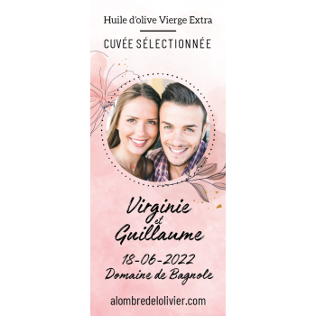 Mignonnettes huile d'olive personnalisées Mariage cadeaux invités Virginie