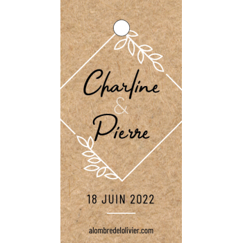 Sachet de lavande personnalisé Baptême cadeaux invités,modèle Charline