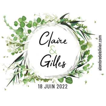 Pot d'herbes de Provence personnalisé Mariage cadeaux invités-modèle Claire