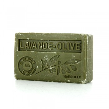 Savon parfum lavande olive à l'huile d'argan bio - Cosmétique