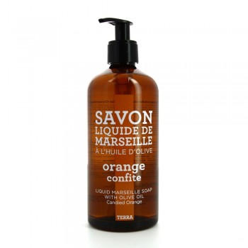 Terra Provence, Savon de Marseille liquide- parfum orange confite-500 ml - Cosmétique