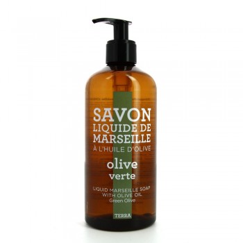 Terra Provence Savon liquide-olive verte 500 ml - Savons liquides