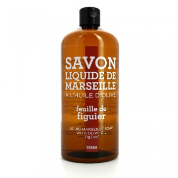 Terra Provence-savon de Marseille liquide-feuille de figuier-recharge 1 litre