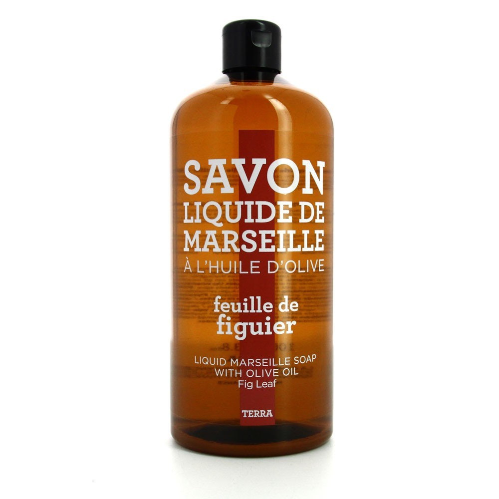 Terra Provence-savon de Marseille liquide-feuille de figuier-recharge 1 litre