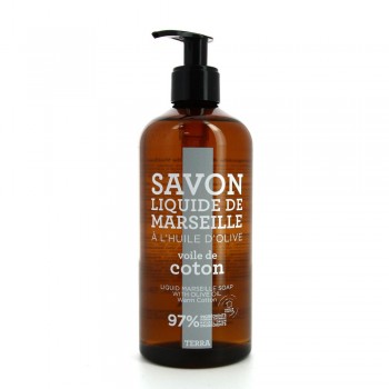 Terra Provence Savon de Marseille liquide -voile de coton 500 ml - Savons liquides