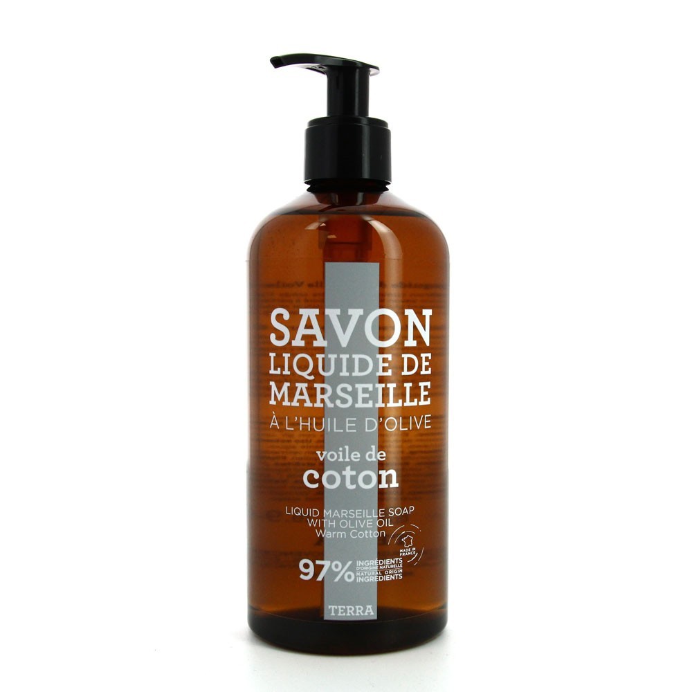 Terra Provence Savon de Marseille liquide -voile de coton 500 ml