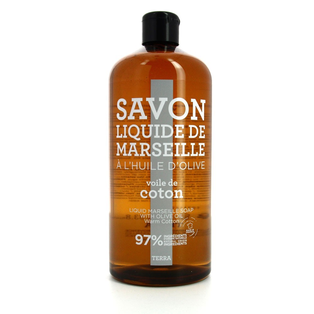 Terra Provence Savon liquide-voile de coton-recharge 1 litre