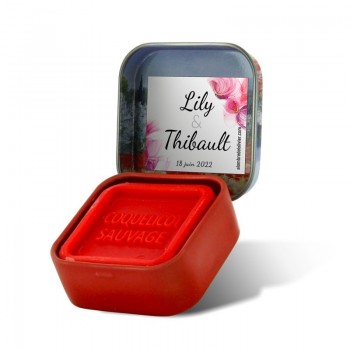 Savon personnalisé-modèle Lily-cadeau invité mariage - Mariage & Cadeaux