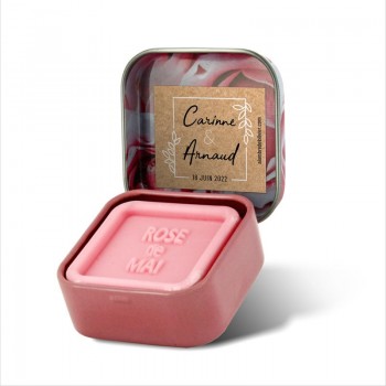 Savon personnalisé-cadeau invité-modèle Carinne-cadeau invité mariage