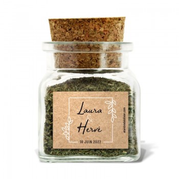 Pot d'herbes de Provence personnalisé-modèle Laura-cadeau mariage personnalisé - Autres produits personnalisables