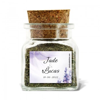 Pot d'herbes de Provence personnalisé-modèle Jade-cadeau invité mariage - Mariage & Cadeaux