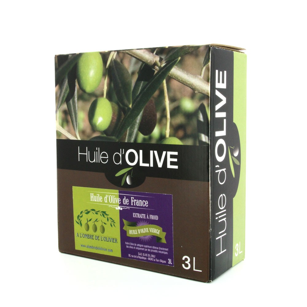 Bag in Box 3 litres Huile d'olive Cuvée Fées Noires