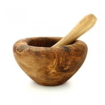 Mortier en bois d'olivier (grand modèle) - Accessoires & cadeaux