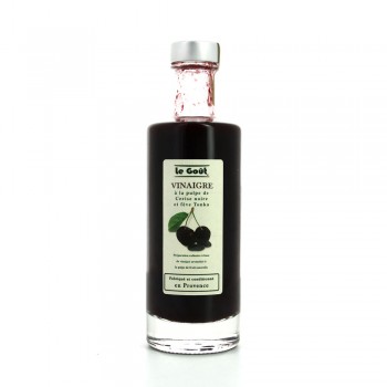 Vinaigre à la pulpe de Cerise noire et Fève Tonka 25 cl - Vinaigres