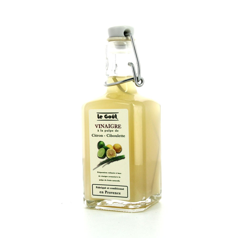Vinaigre à la pulpe de citron et ciboulette 25 cl