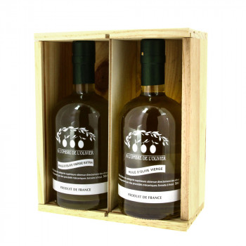 Coffret d'huile d'olive: Fruité vert, Fruité Maturé ( Noir) - Huiles d'olive