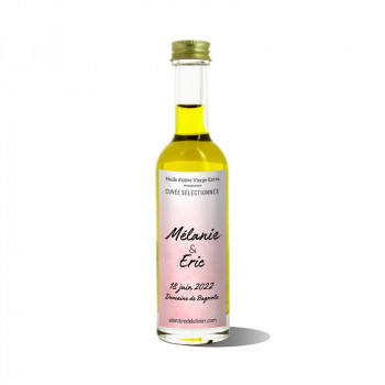 Mignonnettes huile d'olive personnalisées-modèle Mélanie - Mignonnettes d'huile d'olive personnalisées