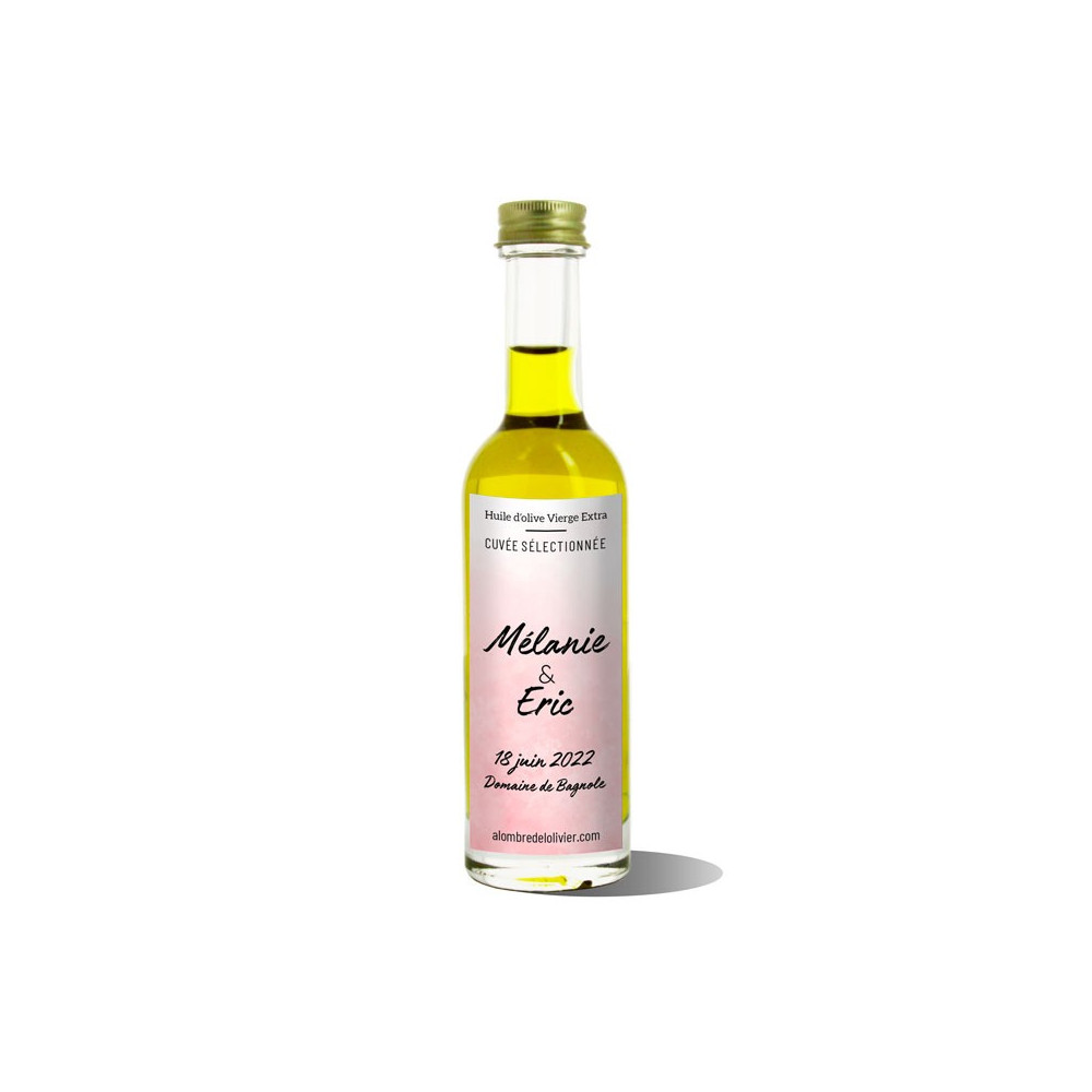 Mignonnettes huile d'olive personnalisées-modèle Mélanie