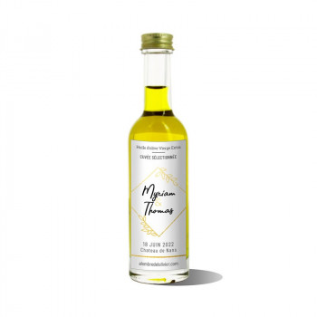 Mignonnettes huile d'olive personnalisées-modèle Myriam - Mignonnettes d'huile d'olive personnalisées