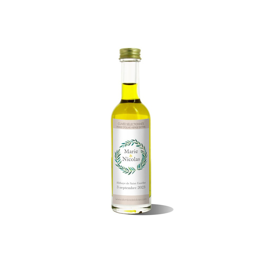 Mignonnettes huile d'olive personnalisées-Modèle Marie
