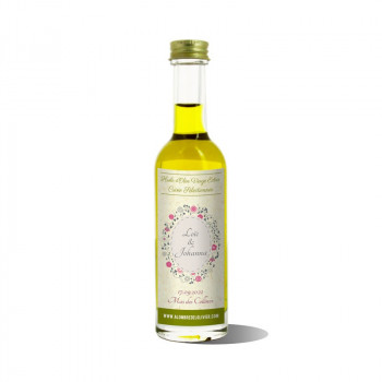 Mignonnettes huile d'olive personnalisées-modèle Johanna - Mignonnettes d'huile d'olive personnalisées