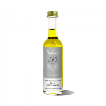 Mignonnettes huile d'olive personnalisées -modèle Anniversaire - Mignonnettes d'huile d'olive personnalisées