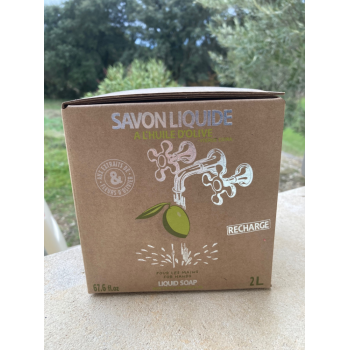 Recharge éco BIB 2 litres-Savon liquide à l'huile d'olive-A l'ombre de l'Olivier - Cosmétique