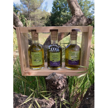 Coffret Prestige Trio d'huiles d'olive Provençales-A l'ombre de l'Olivier - Coffrets