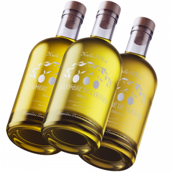 Trio découverte d'Huiles d'olive Provençales-A l'Ombre de l'Olivier - Coffrets
