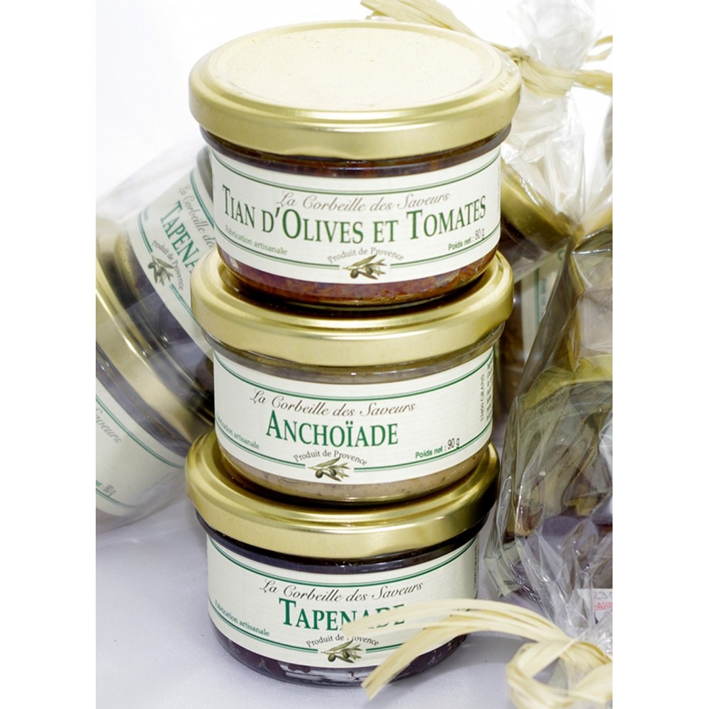 Ballotin Tapenade Noire, Saveur olives-Tomates, Anchoïade