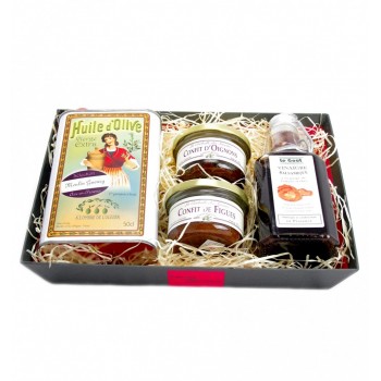 Moulin de la Garrigue  coffret cadeau Huile, Tapenade et Olives